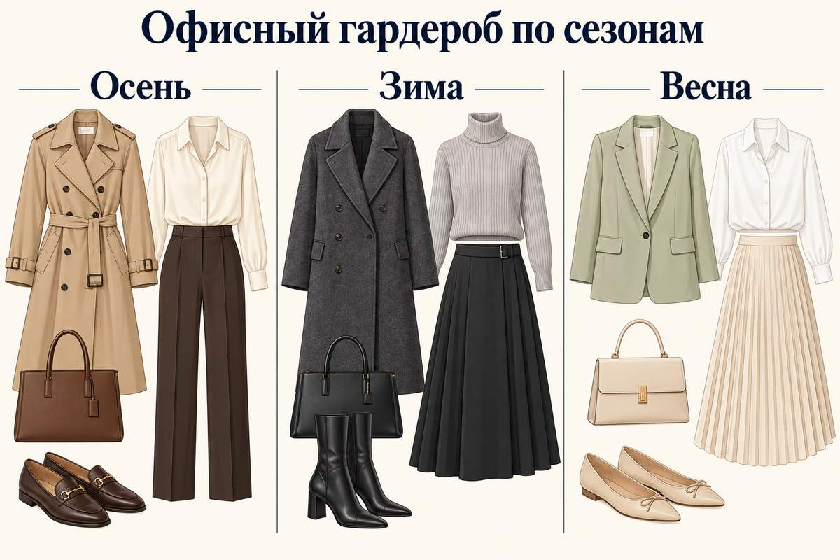 Сезонная карта помогает менять верхний слой, не собирая гардероб заново.
